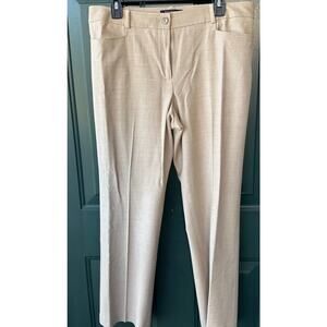 Talbots Signature 12P Wool Blend Dress Pants Beige Career Office Classic Trouser